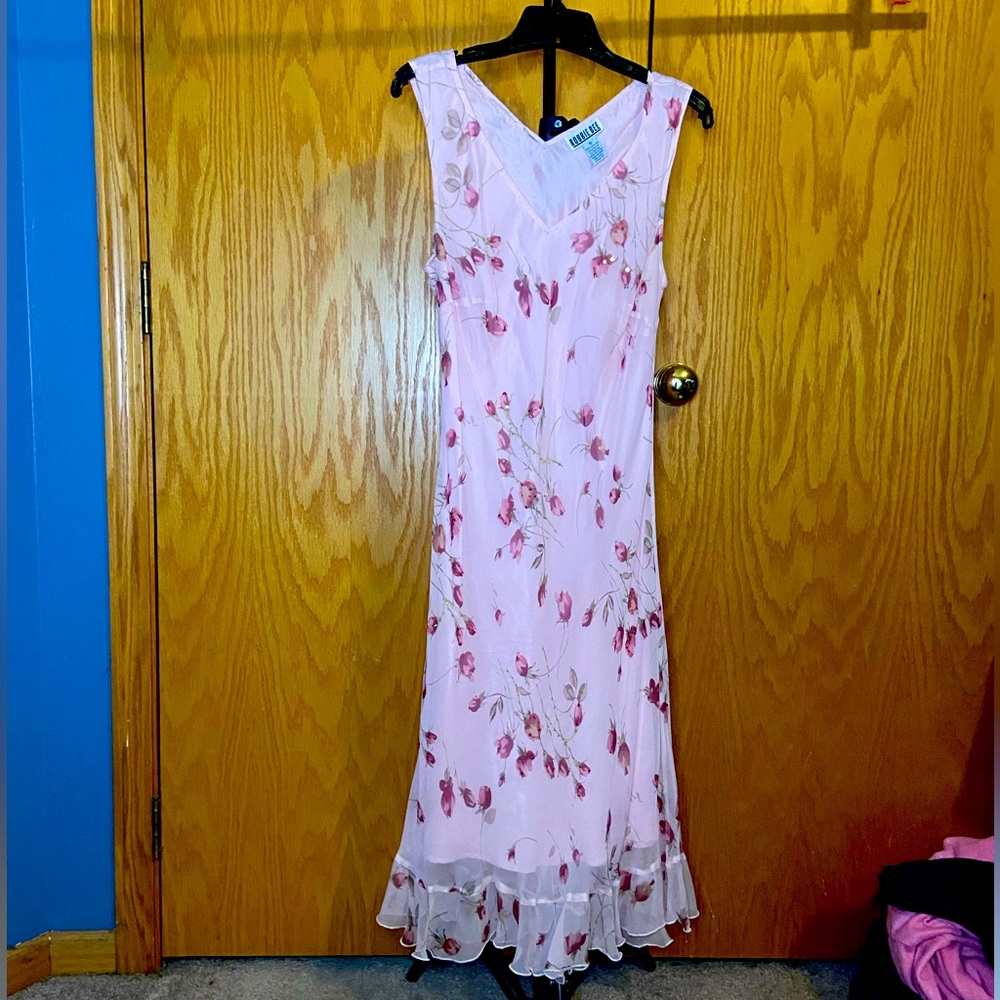 Robbie Bee size 16 Pink Maxi Dress with matching Jacket